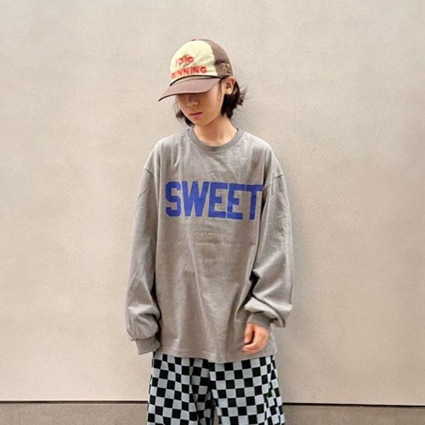 Pigment Ribbed Sweat Tee Korean juniors t-shirt in piggy gray made in Korea