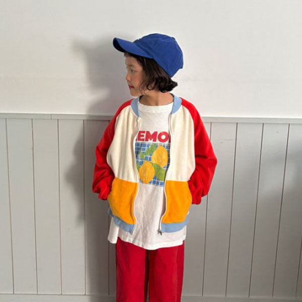 Lemon T-Shirt Korean toddler t-shirt in solid color made in Korea