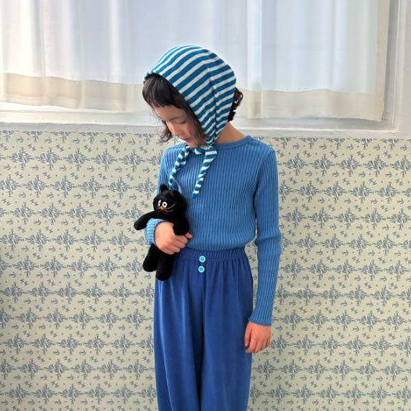 Fitted T-Shirt Korean toddler t-shirt in blue made in Korea