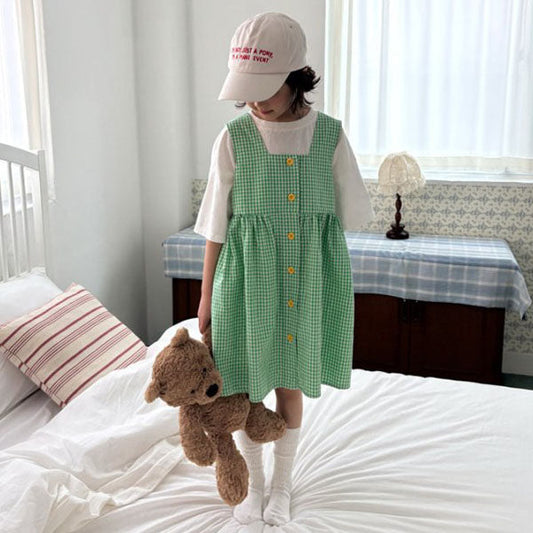 Candy Dress Korean toddler dress in yellow made in Korea
