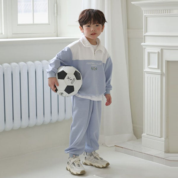 26 Spring Football Set Korean toddler set in sky blue made in Korea