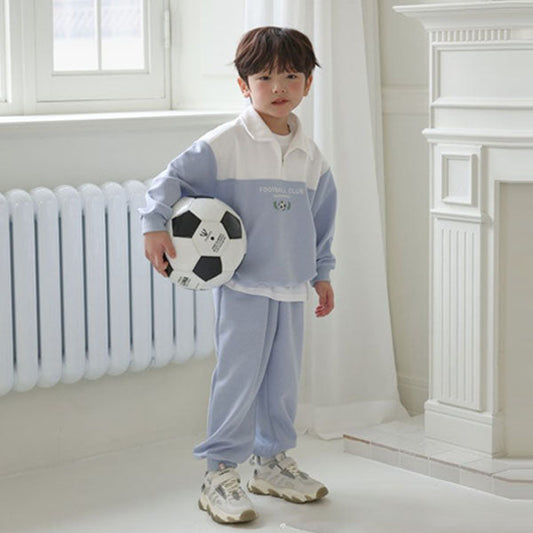 26 Spring Football Set Korean toddler set in sky blue made in Korea
