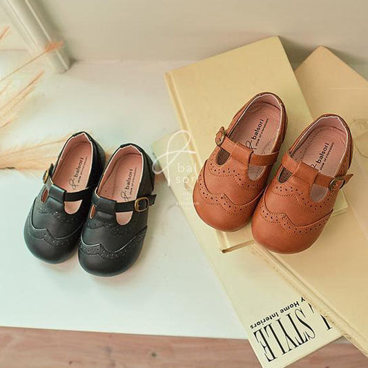 BB295 Kid Loafers Korean infant shoes in black made in Korea