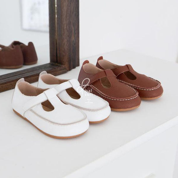 BB459 Mini Loafers Korean infant shoes in brown made in Korea
