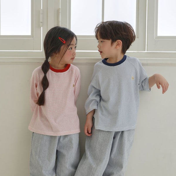 Adventure Cropped Tee Korean toddler t-shirt in navy made in Korea