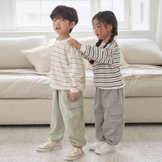 Aladdin Cargo Pants Korean toddler cargos in heather made in Korea