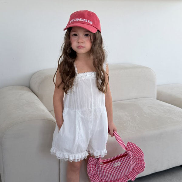 Pure Lace Romper Korean toddler romper in ivory made in Korea