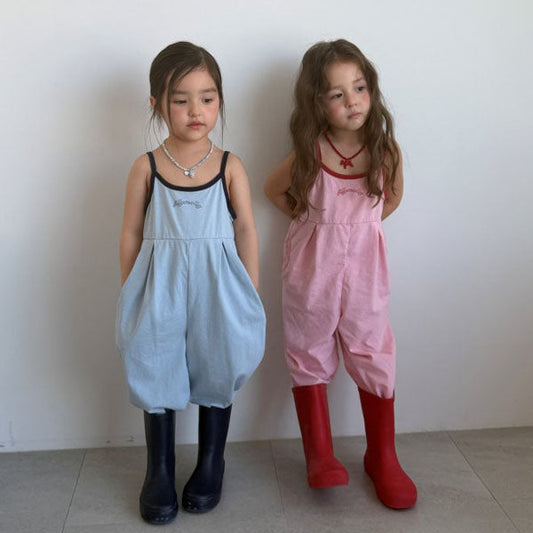 U-Rise Jumpsuit Korean toddler jumpsuit in ivory(stripe) made in Korea