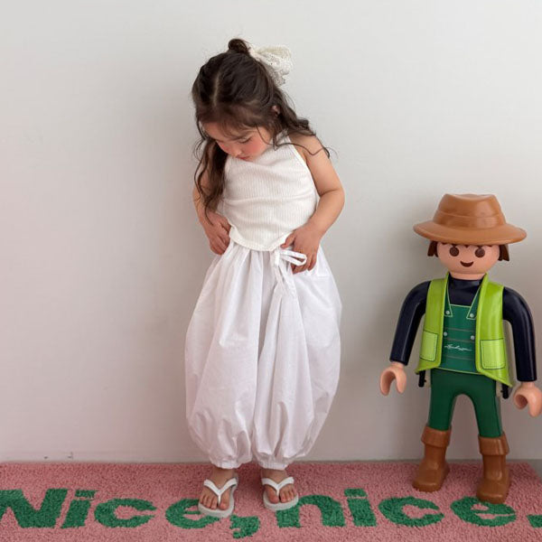 Air Harem Pants Korean toddler pants in ivory made in Korea