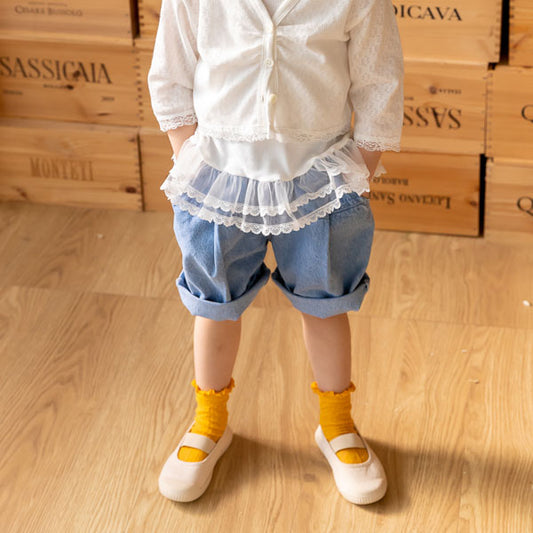 Milk Powder Bermuda Denim Pants(13~15)
