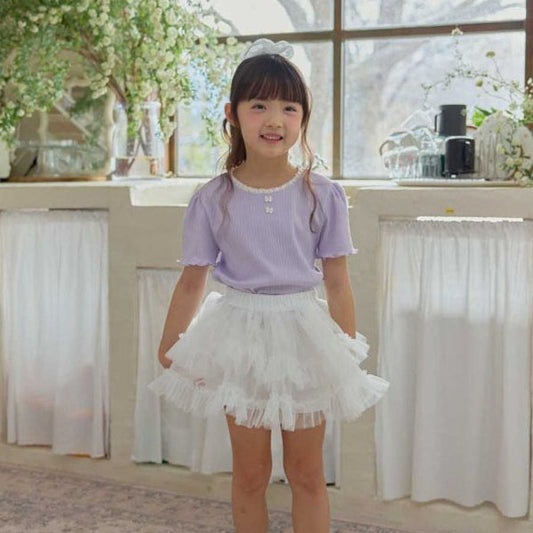 Melikey Ribbon Button T-Shirt