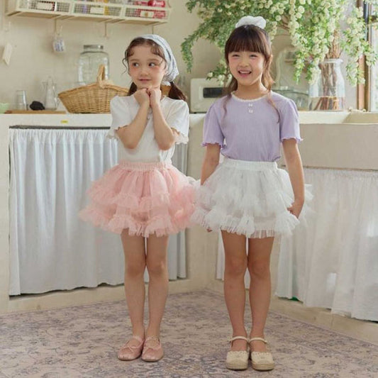 Melikey Tiered Frill Tulle Skirt (JS~JM)