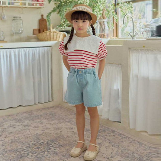 Melikey Heart Denim Shorts (JS~JM)