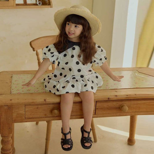 Melikey Big Ribbon Dot Dress (JS~JM)