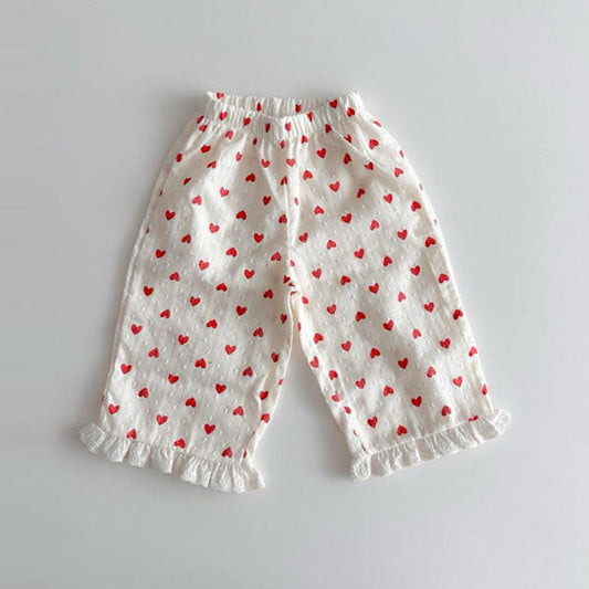 Lace Straight Pants Korean infant pants in dot made in Korea