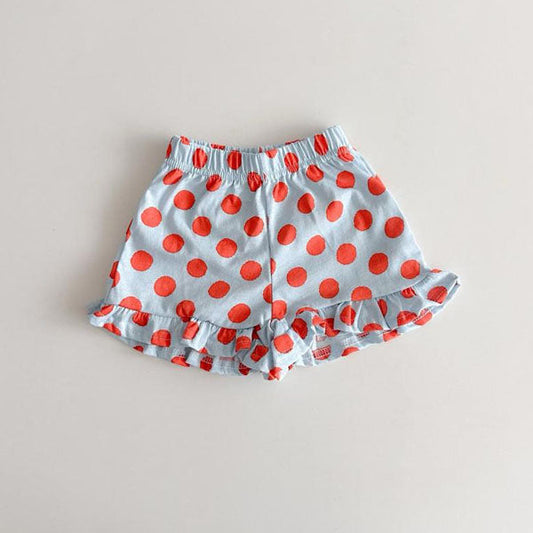 Ruffle Shorts Korean infant shorts in dot made in Korea