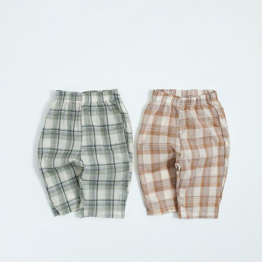 Oott Bebe Gauze Check Pants (Full Length)
