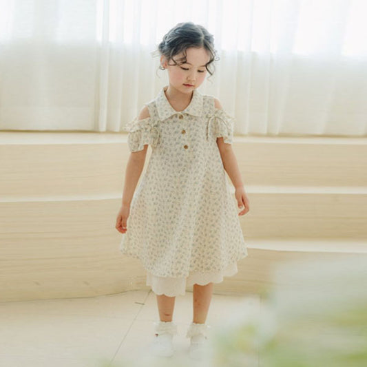 Pudding Collared Printed Dress