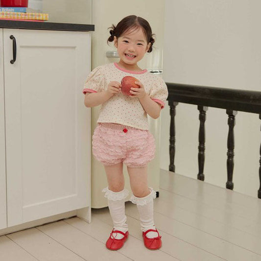 Bubble Shorts Korean toddler shorts in pink made in Korea