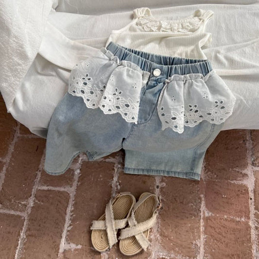 Ii Jia Apron Denim Pants