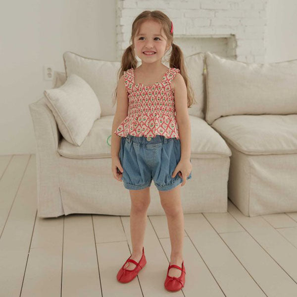 Baby Pumpkin Pants Korean infant pants in deep blue made in Korea