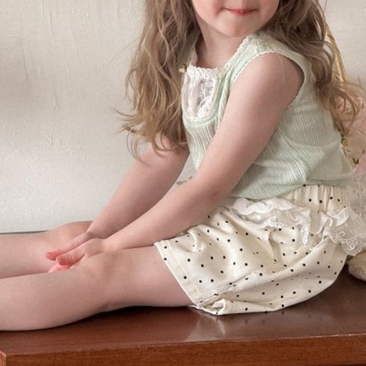 Ii Polka Dot Lace Shorts