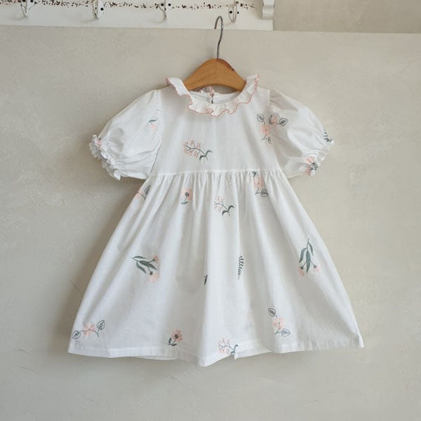 Monte Dress Korean toddler dress in flower made in Korea