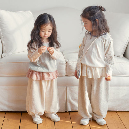 Scott Jogger Pants Korean toddler pants in ivory made in Korea