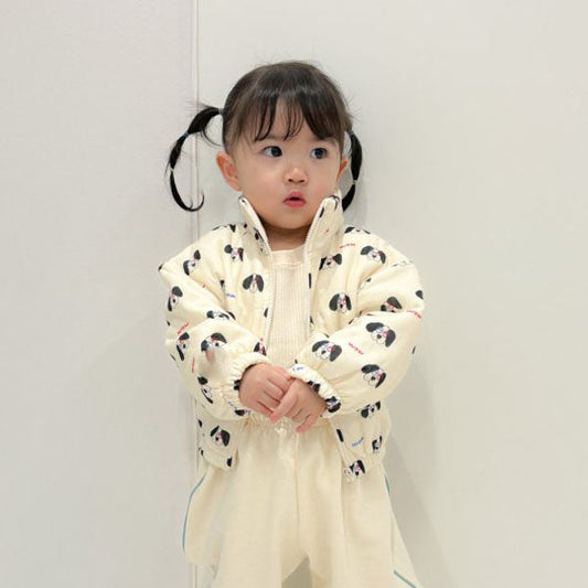 Bonded Printed Jacket Korean toddler jacket in dog made in Korea