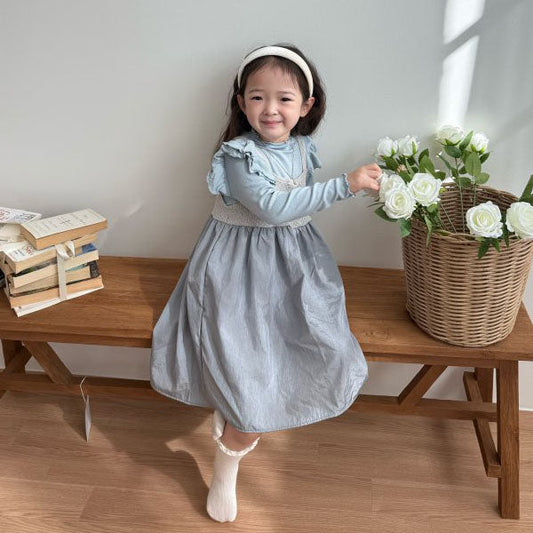 Jenny Spaghetti Strap Dress Korean toddler dress in ivory made in Korea