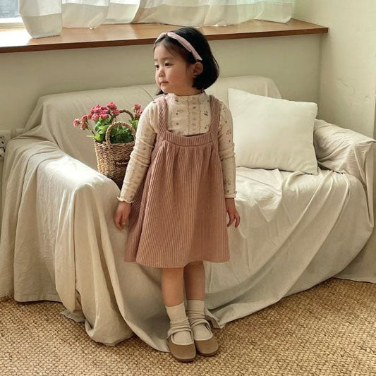 Sweet Mock Neck Tee Korean toddler t-shirt in rabbit ivory made in Korea