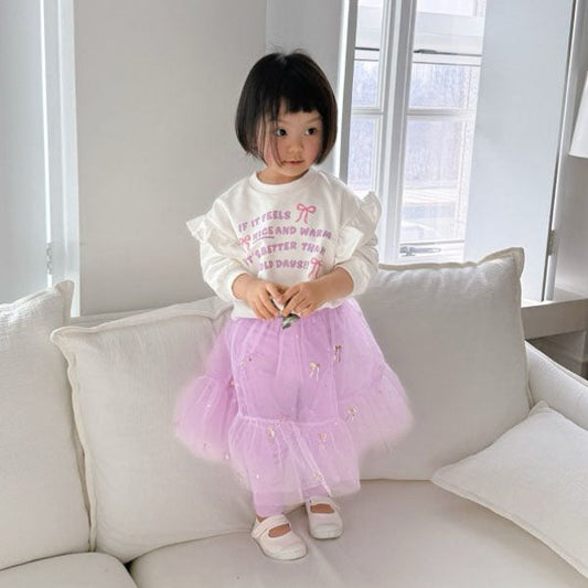 Sherbet Tutu Skirt Leggings Korean juniors pants in pink made in Korea