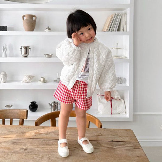 Picnic Pants Korean juniors pants in red check made in Korea