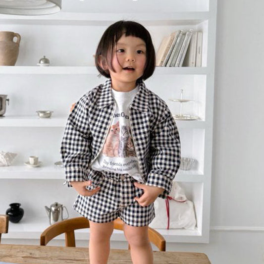 Picnic Bomber Jacket Korean juniors jacket in denim polka dot made in Korea