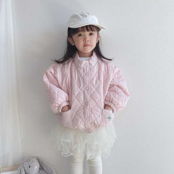 Soda Quilted Jacket Korean juniors jacket in ivory made in Korea