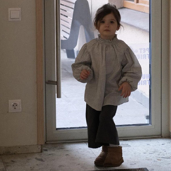Ankle-Length Wide Pants Korean toddler pants in beige made in Korea