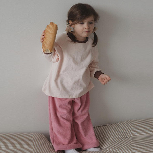 Terry Pants Korean toddler pants in brown made in Korea