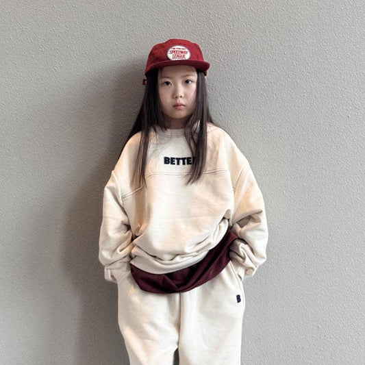 Steel Line Sweatshirt Korean toddler sweater in navy made in Korea