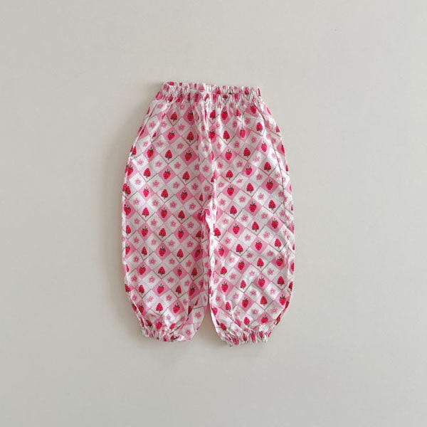 Pattern Bloomers Korean toddler bloomer in strawberry made in Korea
