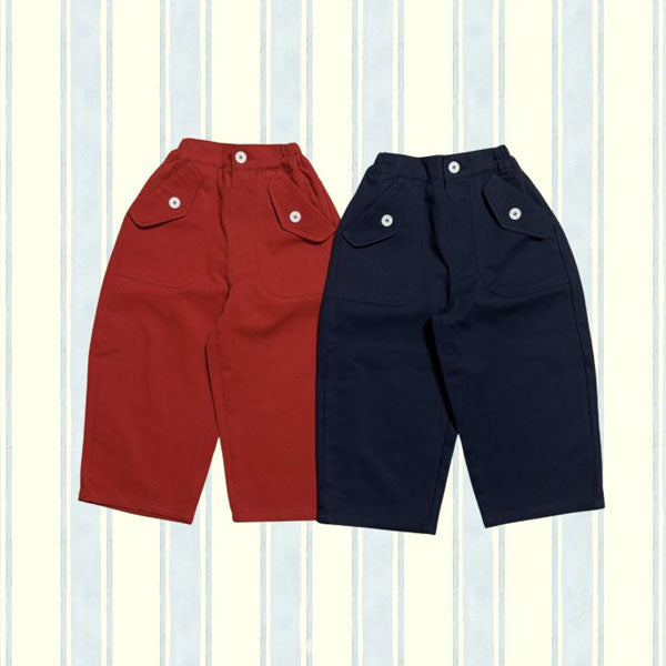Riang Pocket Pants Korean toddler pants in red made in Korea