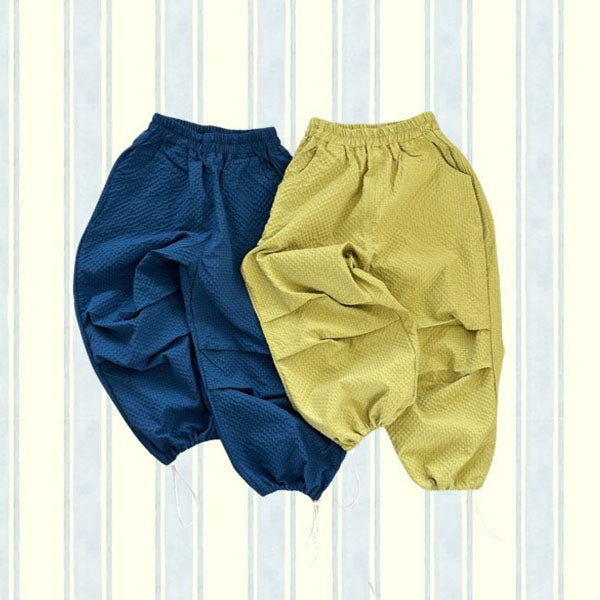 Rhythm Pleated Pants Korean toddler pants in blue made in Korea