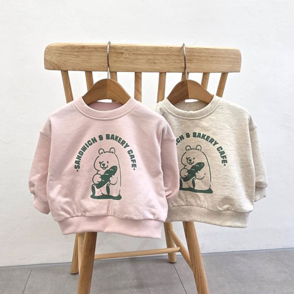 Bear Bun Tee Korean toddler t-shirt in pink made in Korea