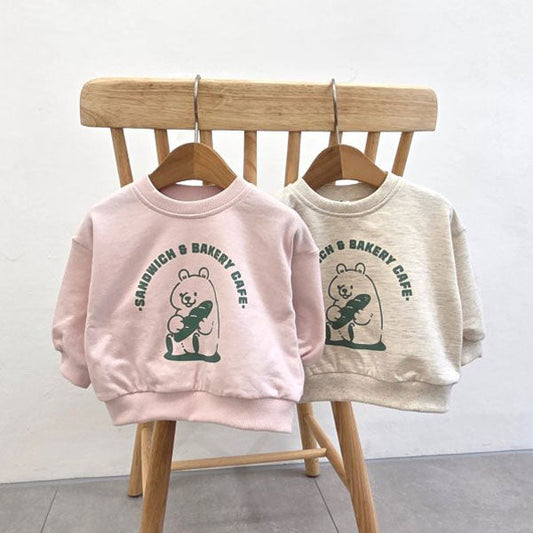 Bear Bun Tee Korean toddler t-shirt in pink made in Korea