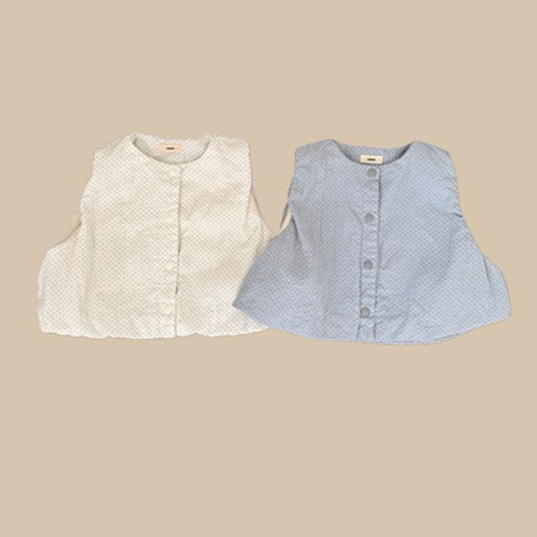 Thanks Vest Korean infant jacket in ivory made in Korea