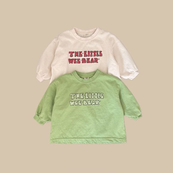 Little Tee Korean infant t-shirt in cream made in Korea
