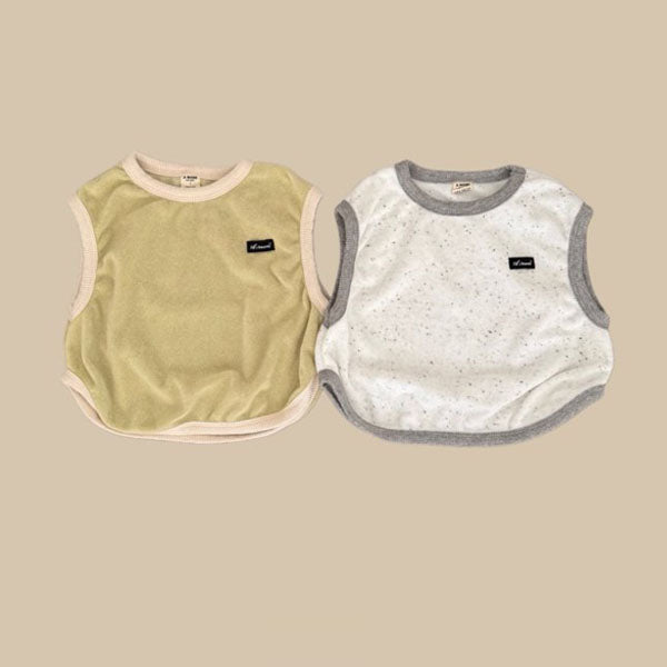 Terry Vest Korean infant jacket in green made in Korea