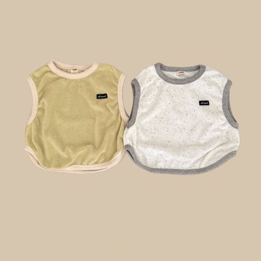 Terry Vest Korean infant jacket in green made in Korea