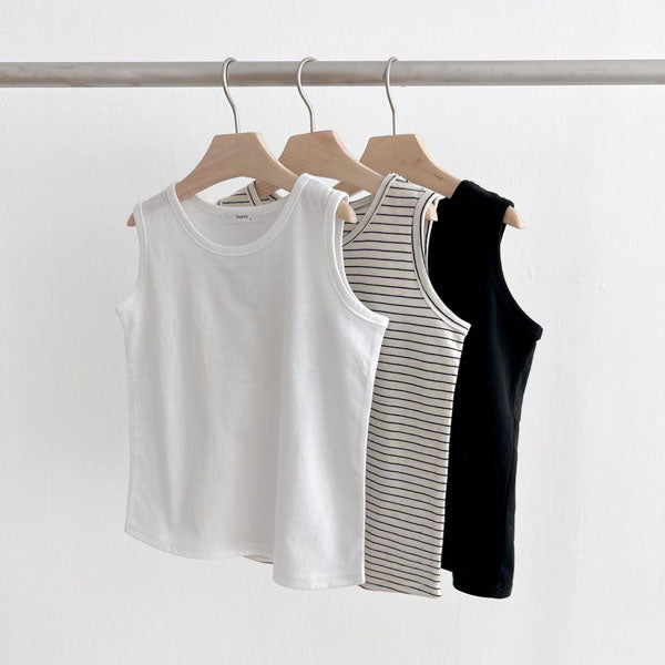 Layered Tank Top Tee Korean toddler t-shirt in black made in Korea