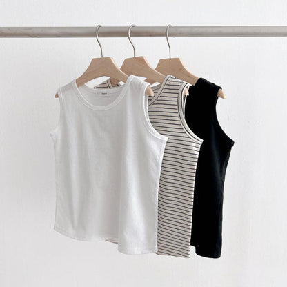 Layered Tank Top Tee Korean toddler t-shirt in black made in Korea
