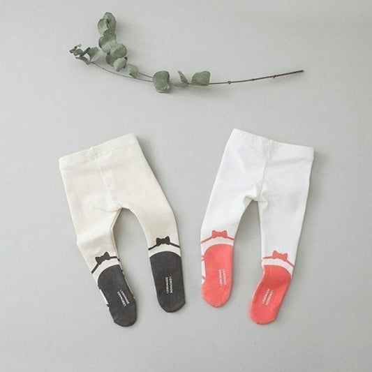 Ballet Leggings Korean infant pants in gray made in Korea